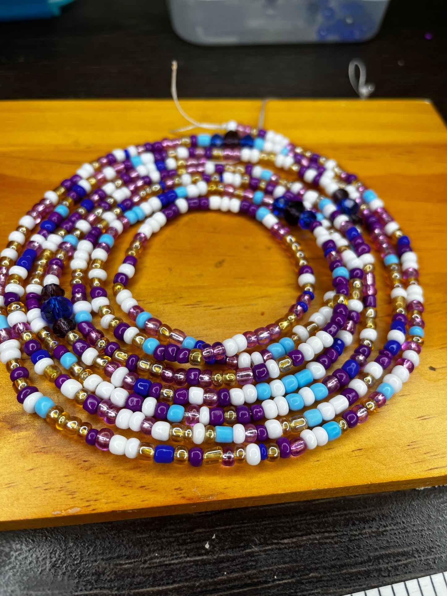 Violet Bloom ππ| Waist bead (3 strand bundle)