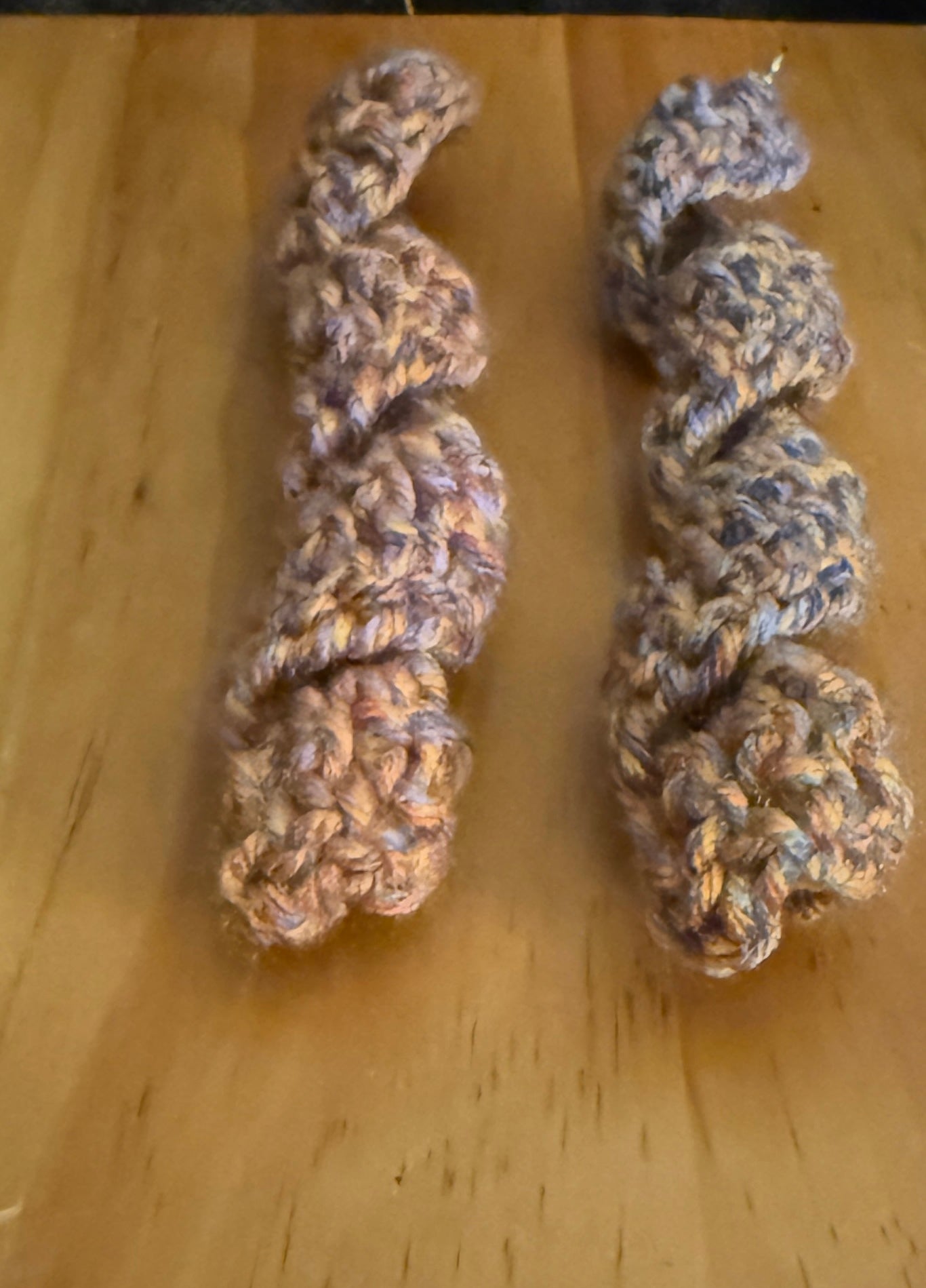 Sunset Spiral crochet earrings