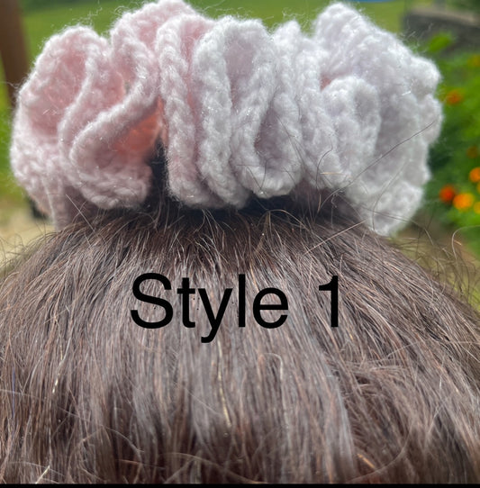 X-Large ruffle crochet ombré Scrunchie