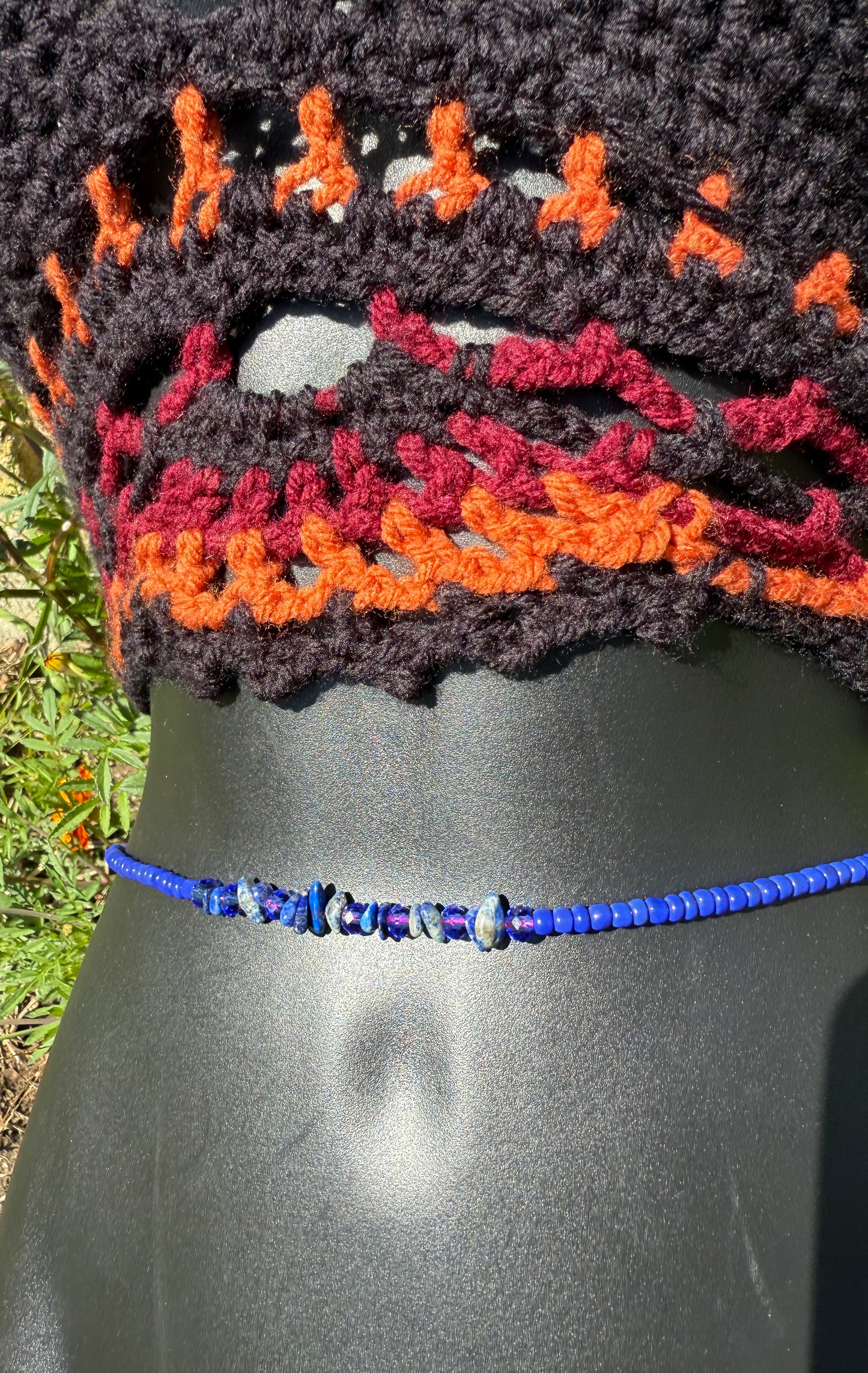 Lapis Lazuli Crystal Waist bead