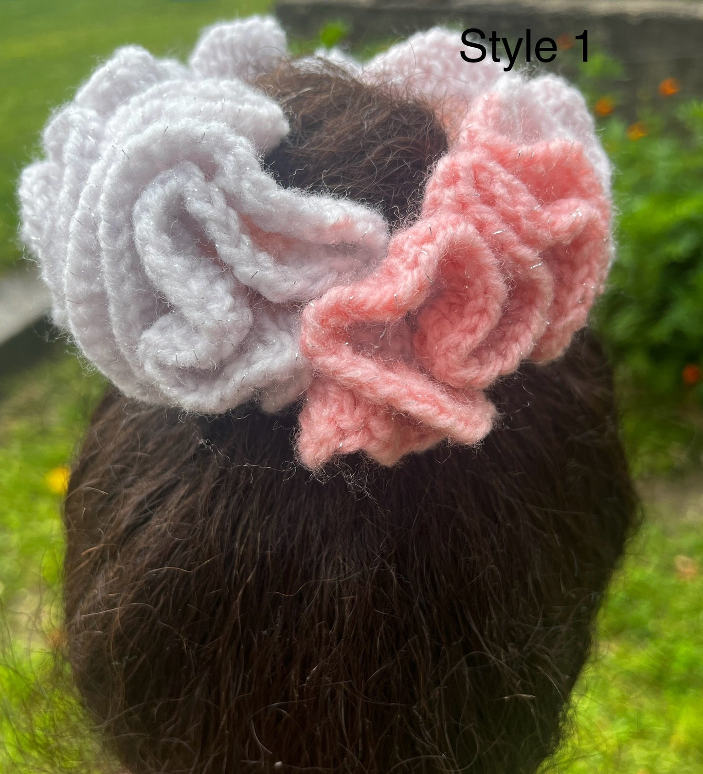 X-Large ruffle crochet ombré Scrunchie