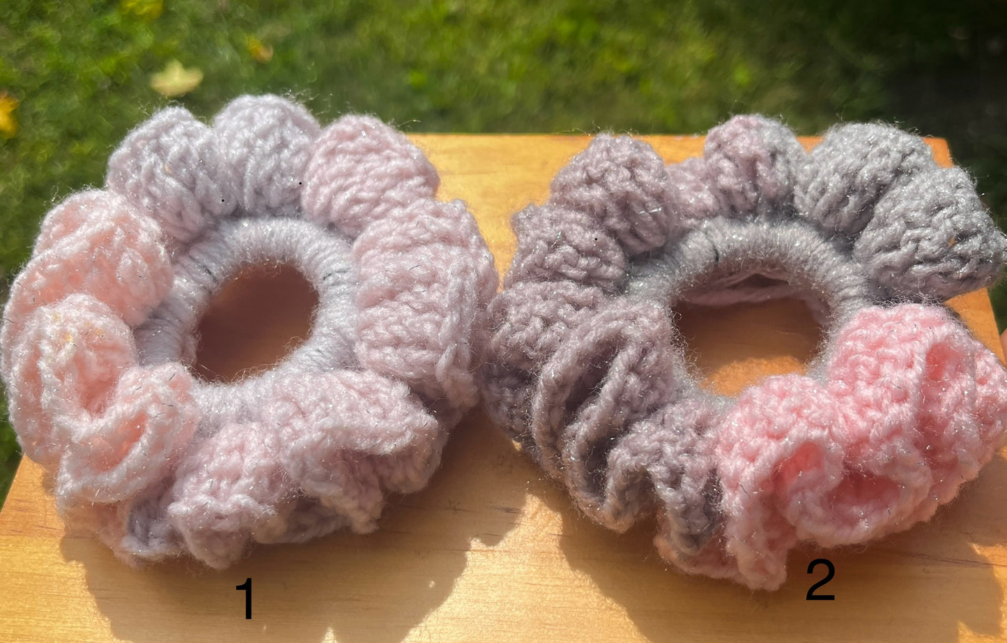 Medium crochet ruffle Hair Tie