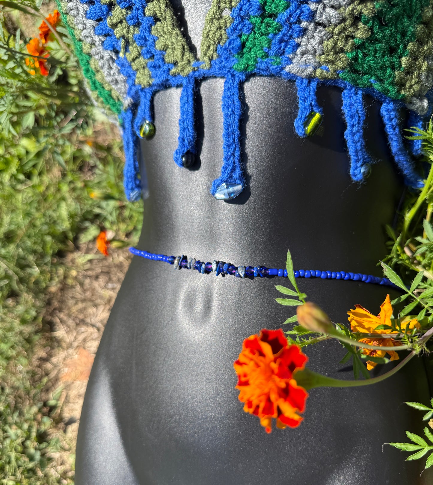 Lapis Lazuli Crystal Waist bead