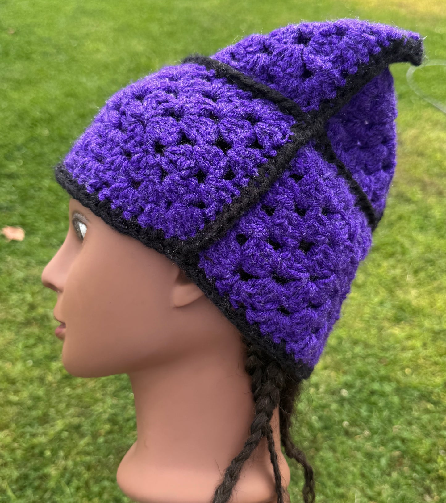 Dark grape |Crochet Cat Ear Beanie