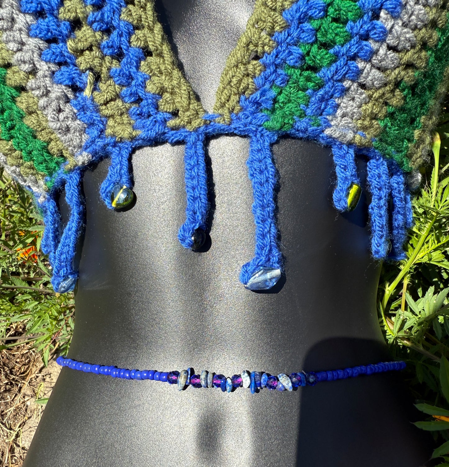 Lapis Lazuli Crystal Waist bead