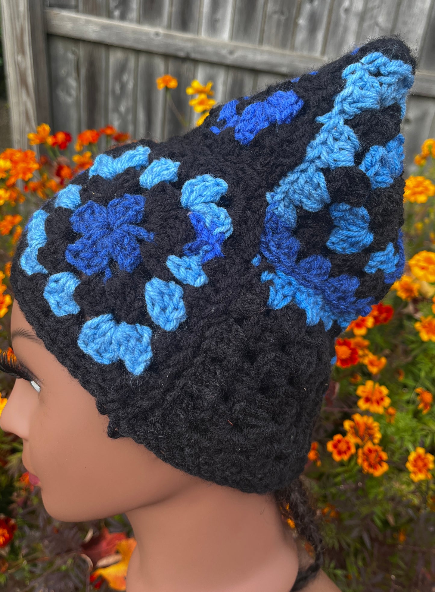 Granny Square Cat Ear Beanie