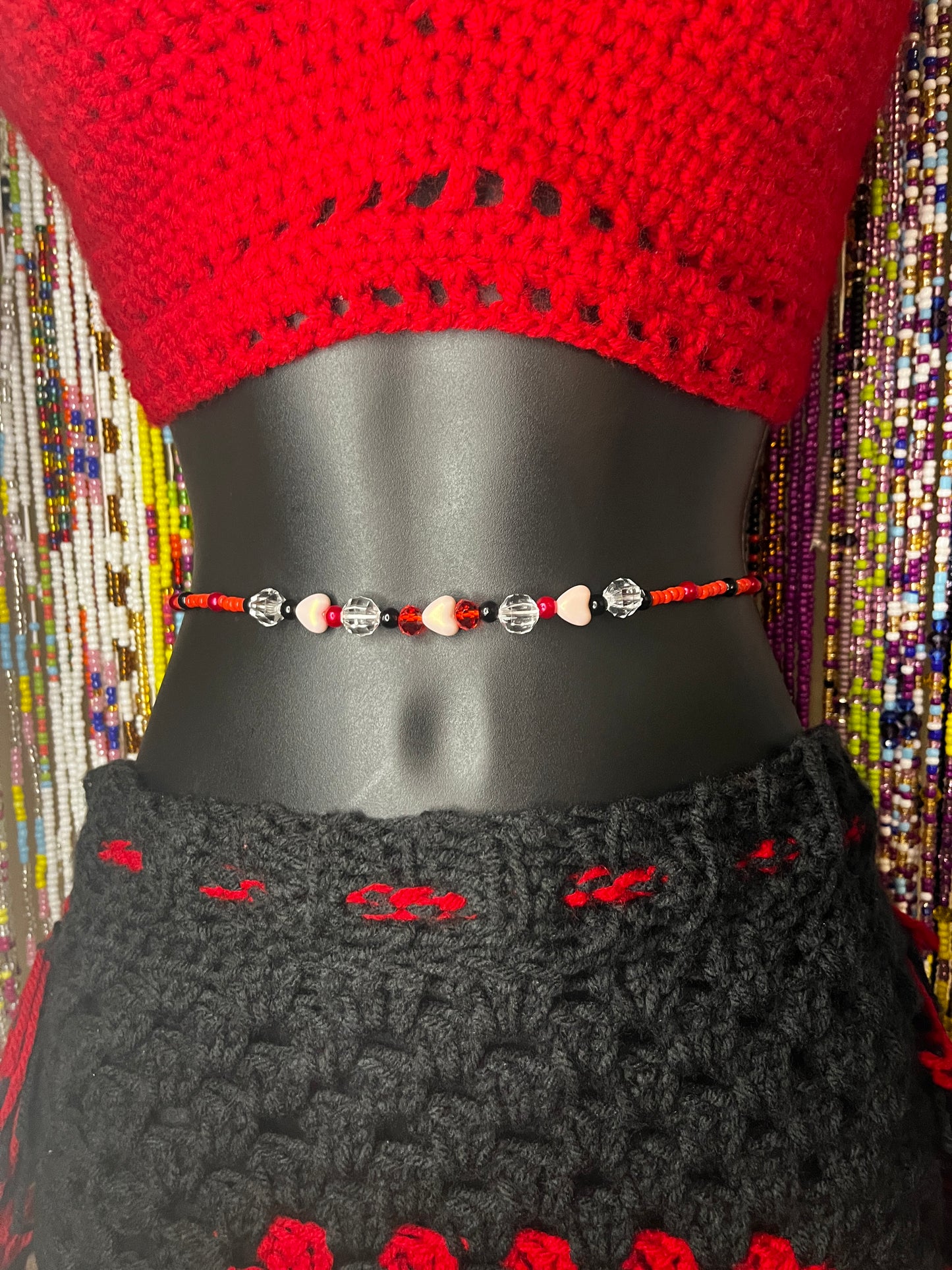 3 of hearts ❤️❤️❤️ |Tie-pn Waist Bead