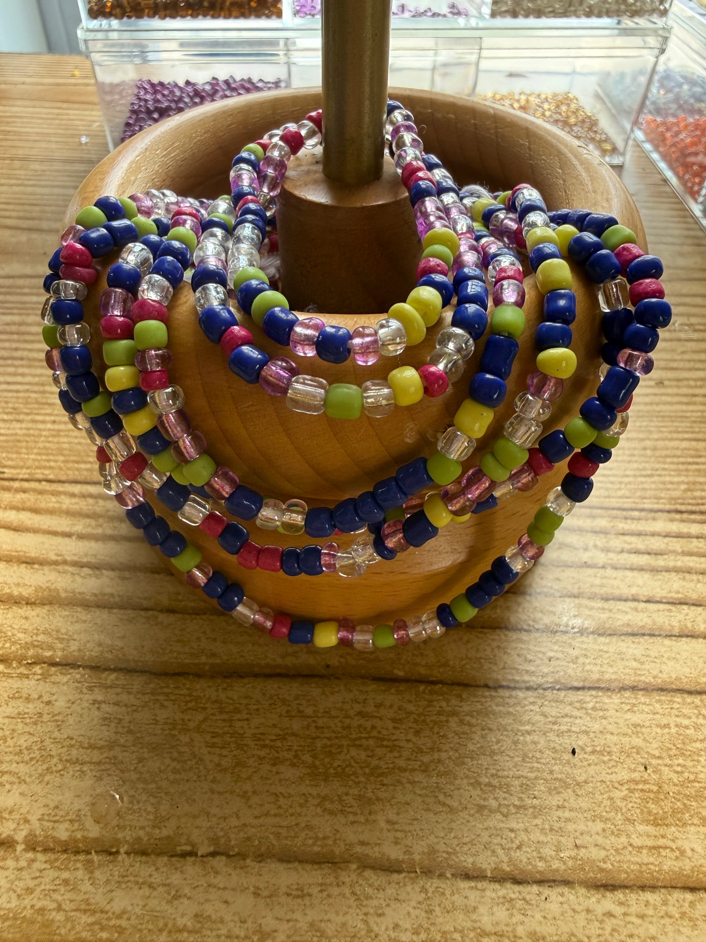 Electric Bloom Waist Bead Strand