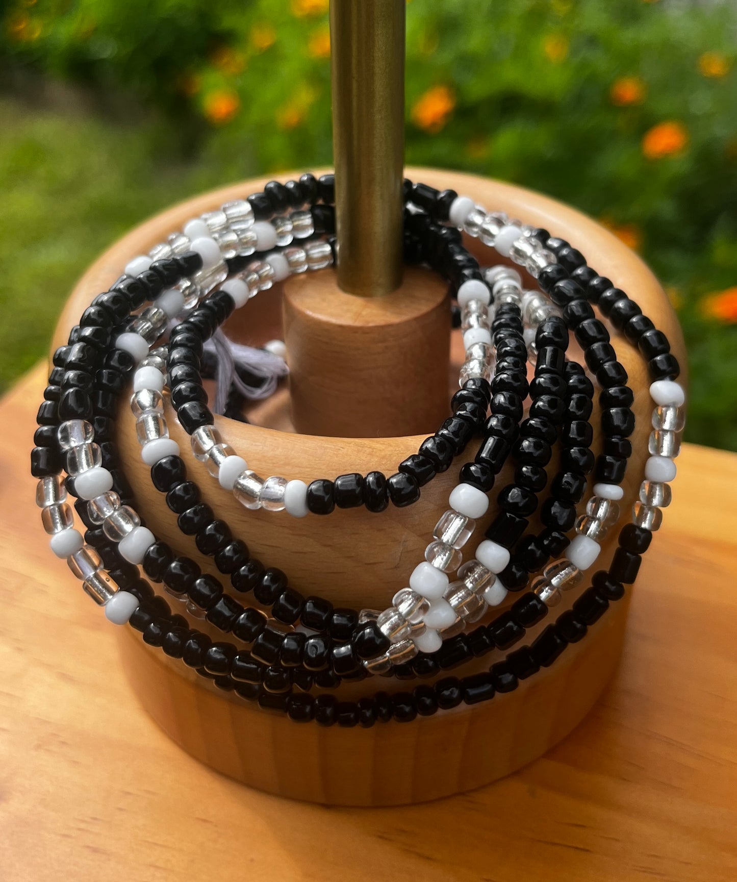 Black Ice | Tie-On Waist Bead