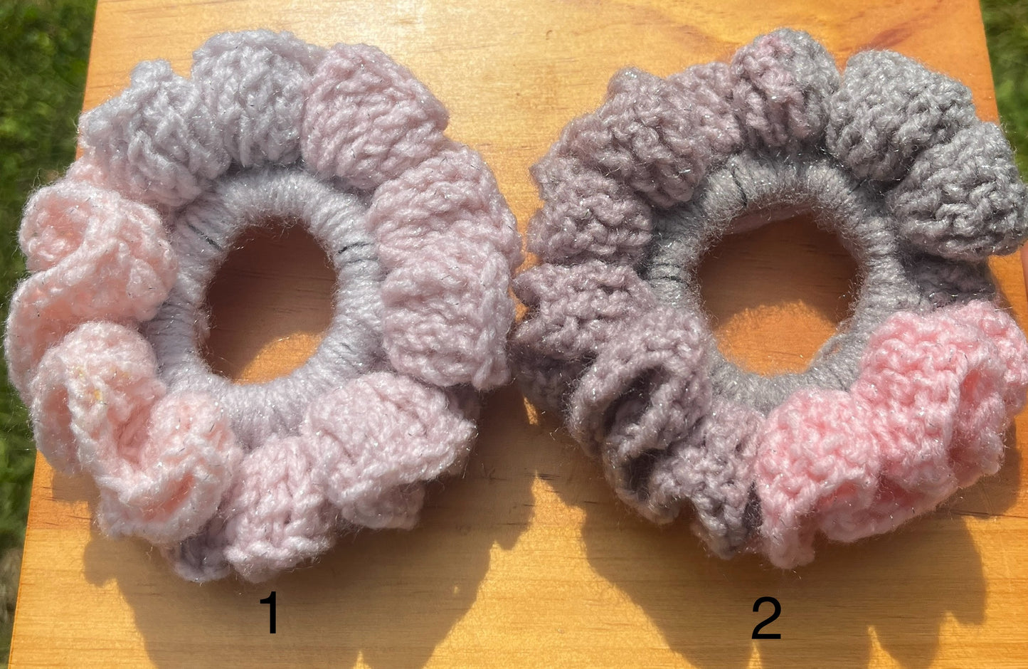 Medium crochet ruffle Hair Tie