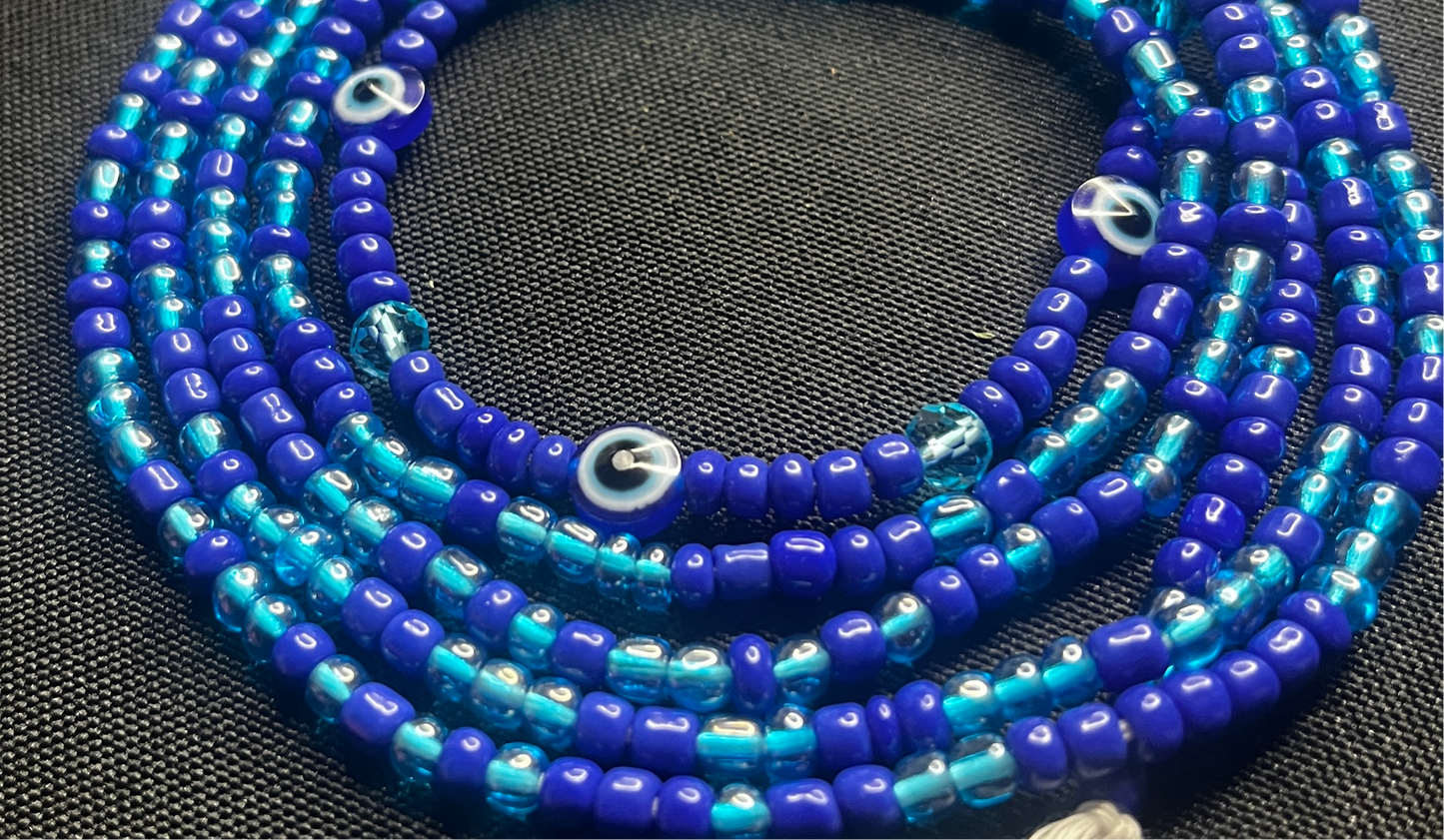 Classic evil eye waist bead