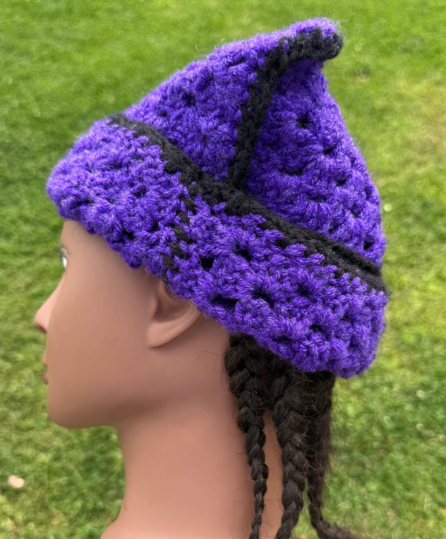 Dark grape |Crochet Cat Ear Beanie