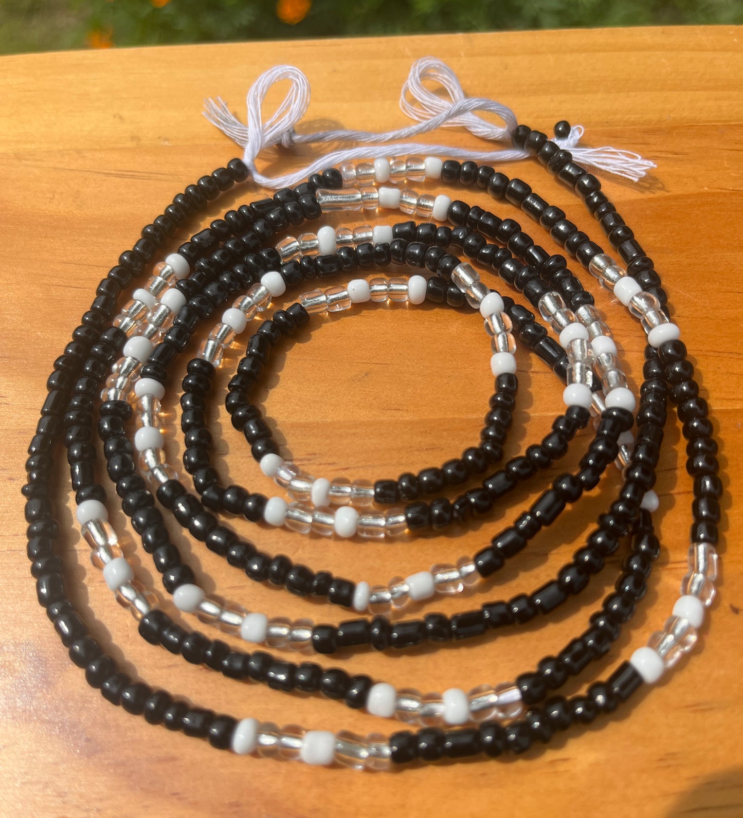 Black Ice | Tie-On Waist Bead