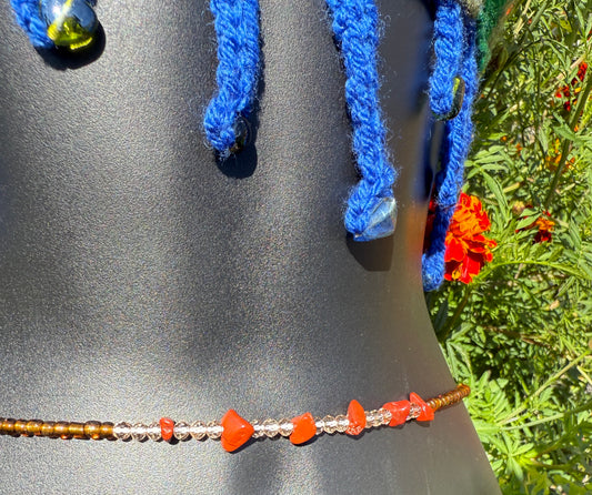 Red Jasper crystal |Waist bead Strand